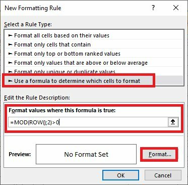Cách tạo màu cho bảng tính trước khi in