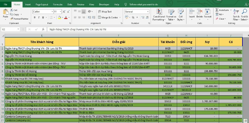 Cách tạo màu cho bảng tính trước khi in