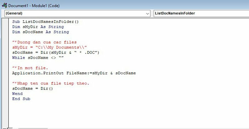 Bước 6: Tab mới hiện ra hãy nhập đoạn code dưới đây vào, bổ sung tên File cũng như tên thư mục (Folder) đã đặt trước đó.