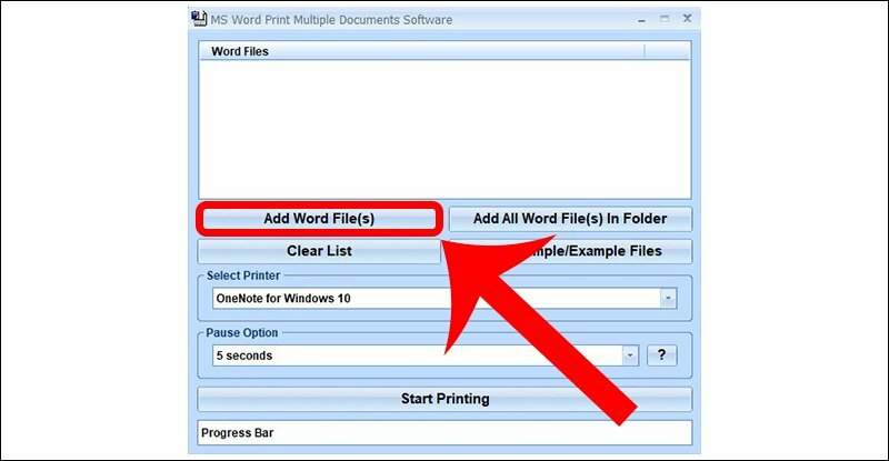 Cách in tất cả các file Word trong folder bằng phần mềm MS Word Print Multiple Documents Software