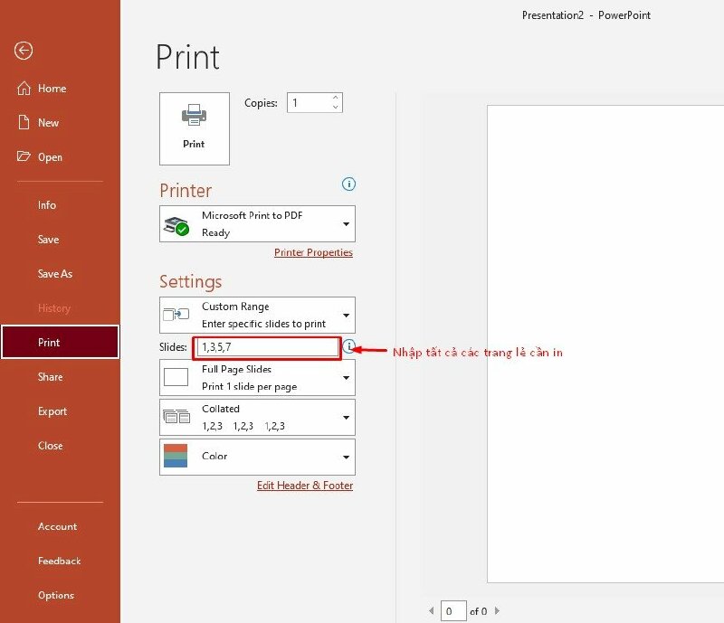 Cách in PPT 2 mặt - InKyThuatSo