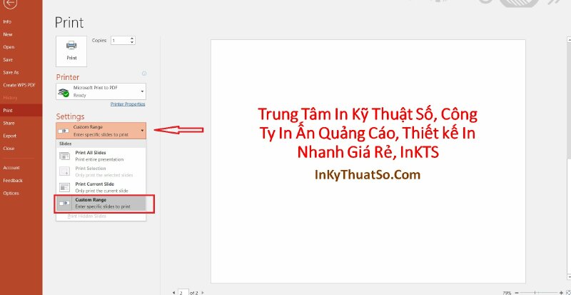 Cách in trang chẵn lẻ trong Powerpoint
