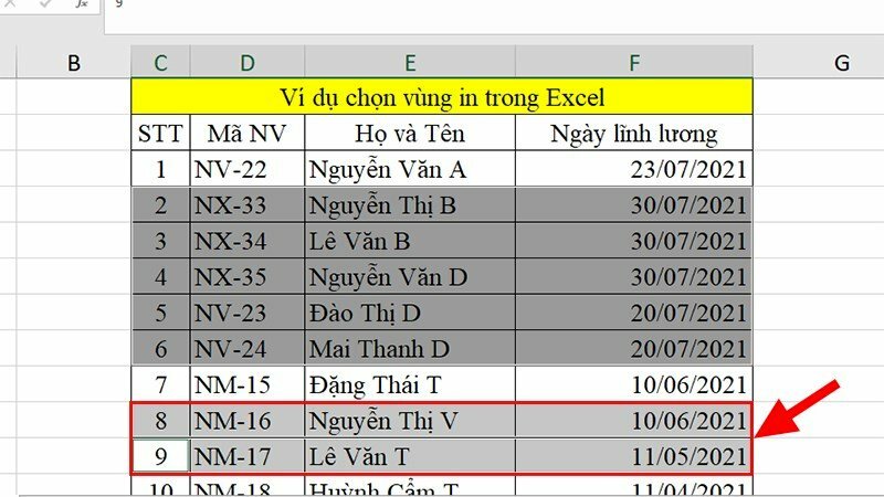 Cách chọn vùng in trong Excel - InKyThuatSo