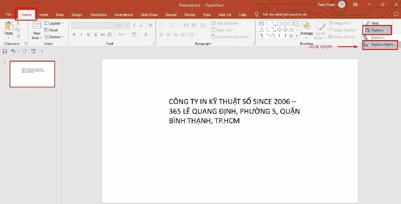 Chuyển font chữ - InKyThuatSo