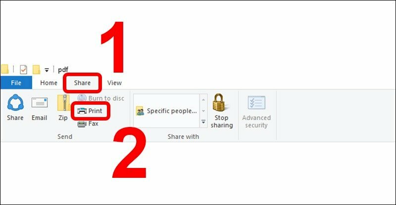 Cách in nhiều file PDF bằng cách chọn tất cả các File cần in vào chung 1 thư mục - InKyThuatSo
