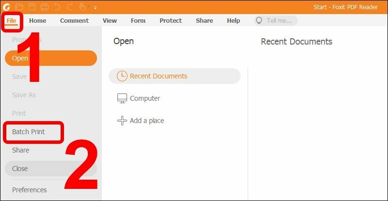 Cách in 1 lần nhiều file PDF với phần mềm Foxit Reader - InKyThuatSo