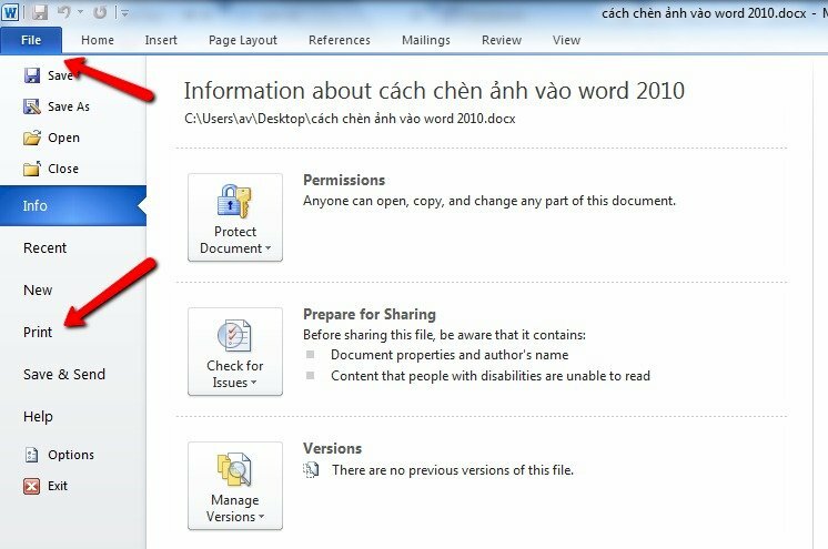 Cách in khổ giấy ngang trong trong Word 2010, 2007 - InKyThuatSo