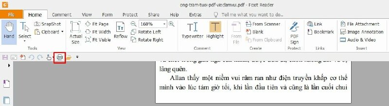 Cách in 2 mặt mũi tệp tin PDF vì chưng Foxit Reader - InKyThuatSo