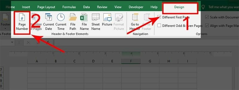 Cách in số trang trong Excel bằng cách chọn chế độ xem Page Layout rồi thêm Header/Footer - InKyThuatSo