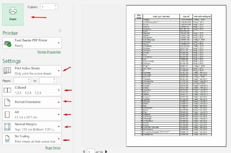 Cách in tất cả các sheet trong Excel - InKyThuatSo