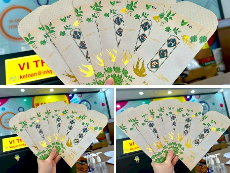 Mẫu bao lì xì ép kim sang trọng - In Kỹ Thuật Số since 2006