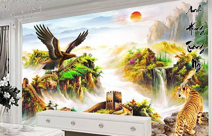 Tranh dán tường anh hùng tương ngộ mang phong thuỷ may mắn