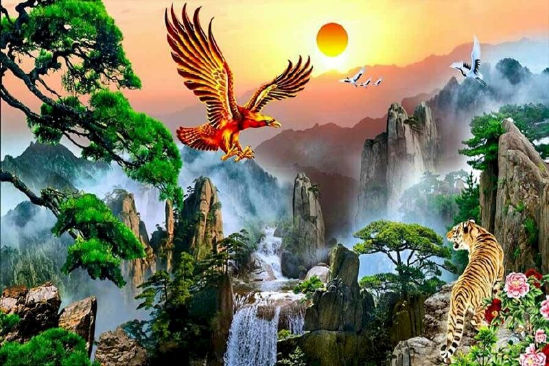 Tranh sơn dầu anh hùng tương ngộ đẹp, thể hiện khí chất dũng mãnh