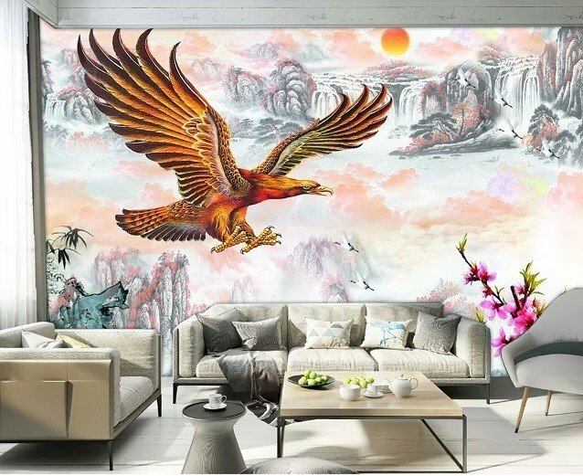 Tranh đại bàng tung cánh dán tường đẹp