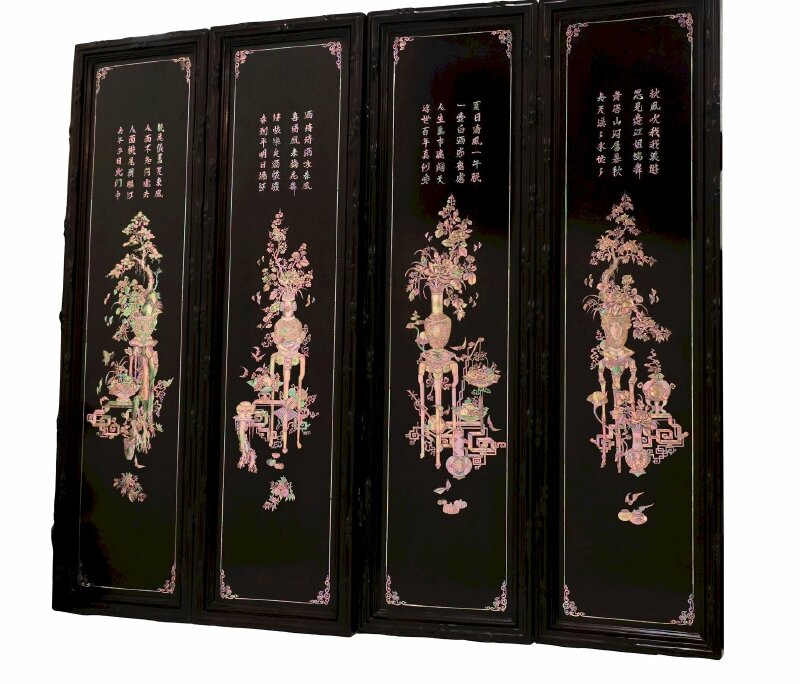 Tranh Tứ Bình khảm ốc đẹp