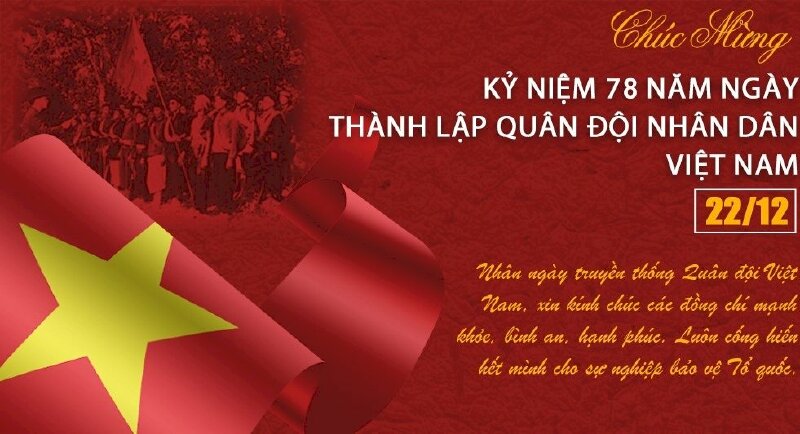 Hình ảnh chúc mừng kỷ niệm ngày thành lập Quân đội nhân dân Việt Nam 22/12 đẹp nhất