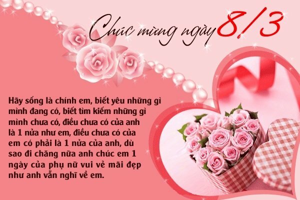 Hình ảnh chúc mừng 8/3 đẹp dành cho crush