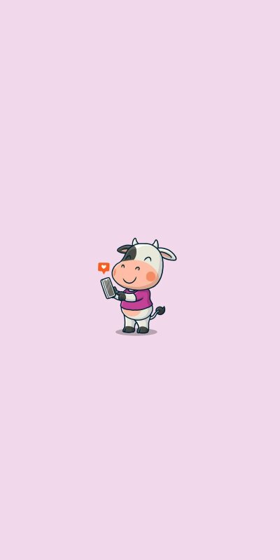 Lựa chọn hình nền bò sữa cute màu hồng đáng yêu cho mọi người