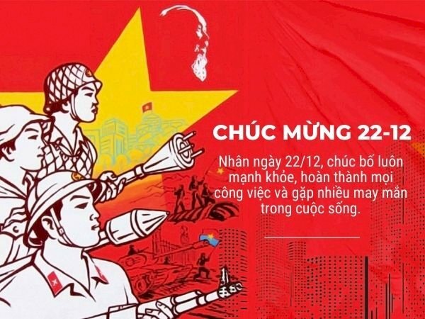 Hình ảnh chúc mừng ngày 22/12 cho bố kèm lời chúc hay 