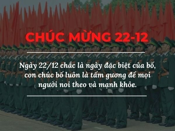 Hình ảnh chúc mừng ngày 22/12 cho bố ý nghĩa nhất 