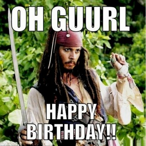 Hình hình họa chúc mừng sinh nhật chế bựa lời chúc tụng sinh nhật kể từ chàng cướp biển lớn.