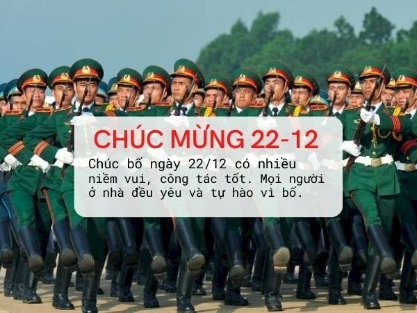 Hình ảnh và lời chúc, chúc mừng ngày 22/12 cho bố