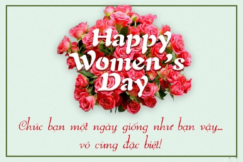 Hình ảnh chúc mừng 8/3  kèm lời chúc ý nghĩa dành tặng phái nữ 