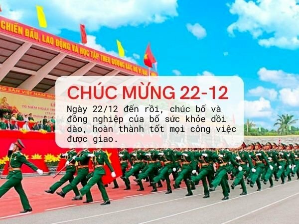 Hình ảnh chúc mừng ngày 22/12 cho bố đẹp và ý nghĩa