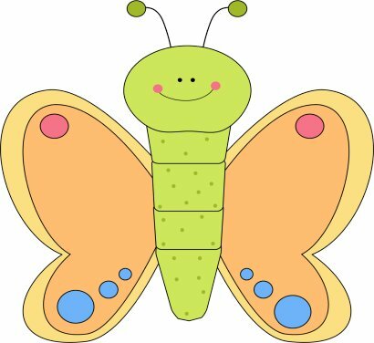 Hình vẽ con bướm mập đơn giản dễ thương đáng yêu
