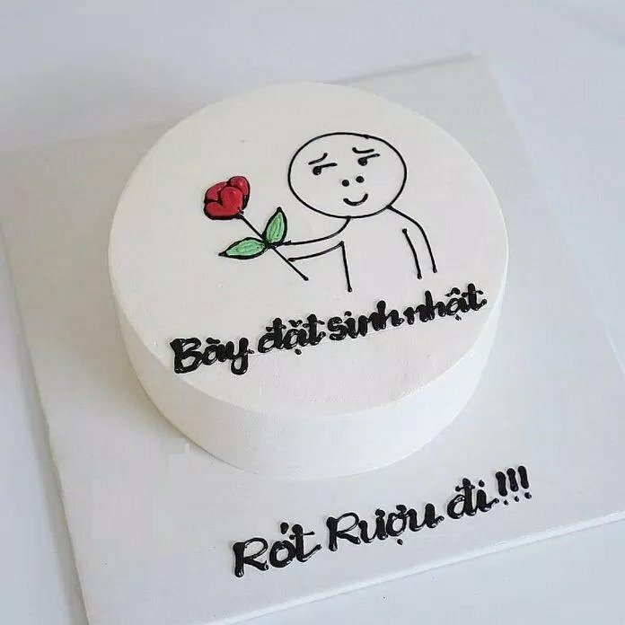 Hình hình ảnh bánh kem chúc mừng sinh nhật ông chồng yêu thương vui nhộn 