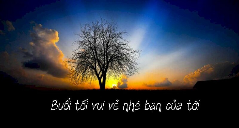 Hình ảnh bình dị chân phương tuyệt đẹp gửi lời chúc buổi tối vui vẻ đến bạn bè