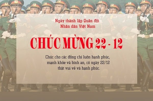 Viết lời chúc lên thiệp chúc mừng ngày Quân đội nhân dân Việt Nam