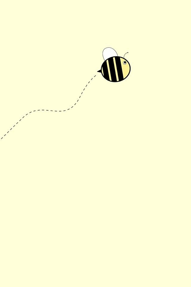 Hình ảnh con ong vàng mập mạp dễ thương đang bay làm hình nền điện thoại