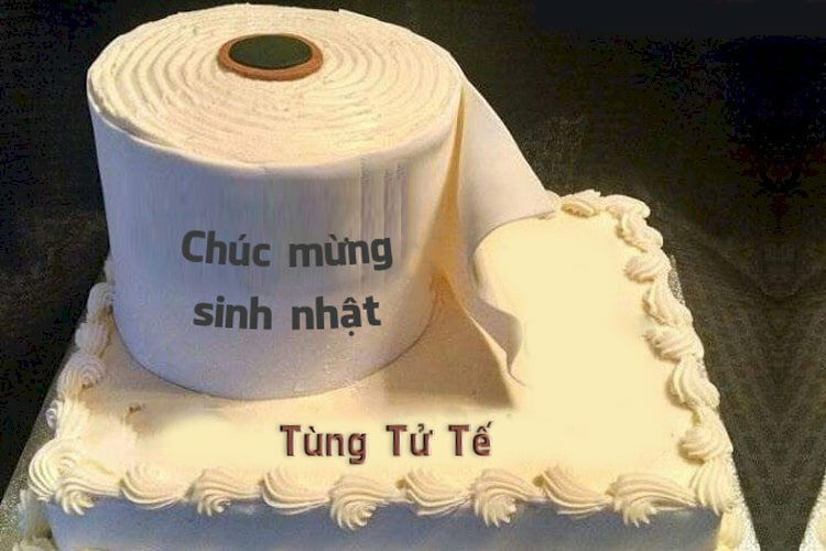 Hình hình ảnh hình mẫu bánh kem hình giấy má dọn dẹp mừng sinh nhật bạn tri kỷ bựa, vui nhộn, troll