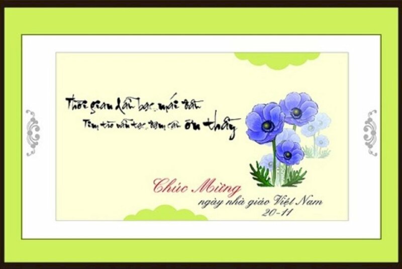 Hình ảnh thiệp chúc mừng ngày Nhà Giáo siêu dễ thương