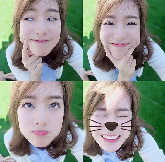Selfie khoảnh khắc nghịch ngợm như chu miệng, đặt tay làm duyên trên má, đặt tay chữ V lên cằm, nhắm nhắm nhe răng cười,...