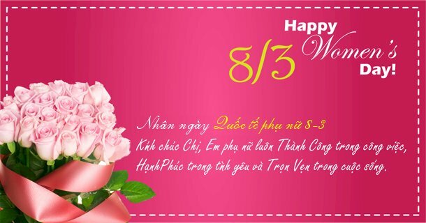Hình ảnh thiệp chúc mừng 8/3 đẹp với lời chúc hay