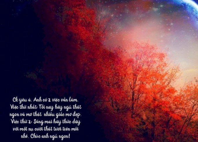 Hình ảnh đẹp và cùng lời chúc ngủ ngon ý nghĩa cho chồng