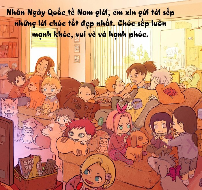 Hình ảnh hoạt hình siêu cute chúc mừng ngày đàn ông