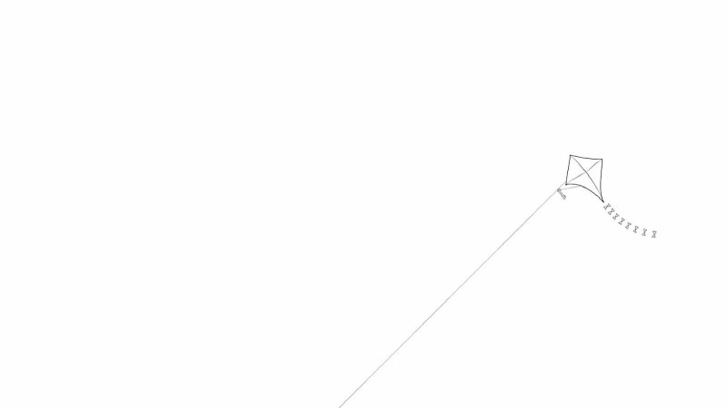 Hình nền trắng cute con diều đang bay 