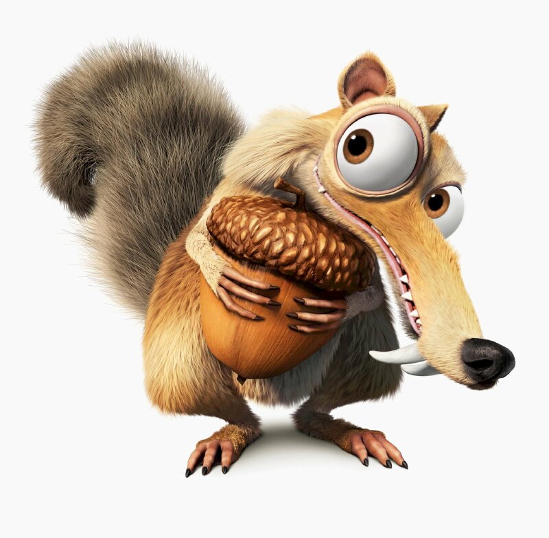 Hình ảnh hoạt hình chú sóc Scrat trong Ice Age trong phim Kỷ băng hà