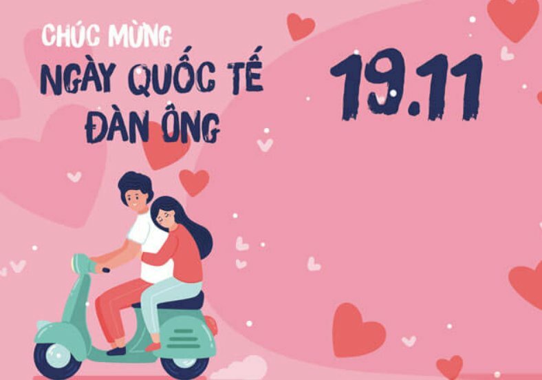 Hình ảnh hoạt hình lãng mạn cute chúc mừng ngày nam giới