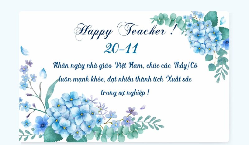 Hình ảnh thiệp chúc mừng ngày Nhà Giáo Việt Nam đẹp nhất