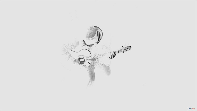 Hình ảnh nhân vật ngồi đánh đàn lãng tử và dễ thương