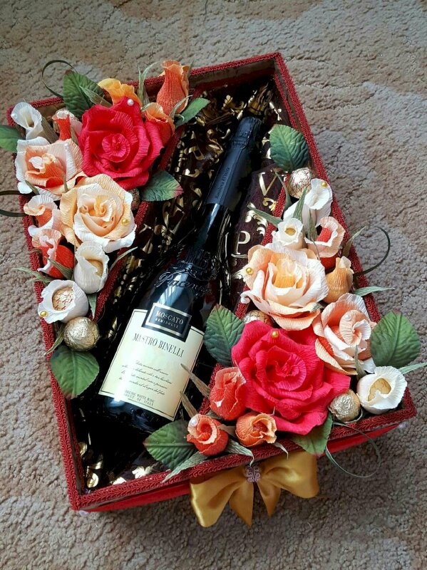 hoa và rượu tặng sinh nhật  Alo Flowers