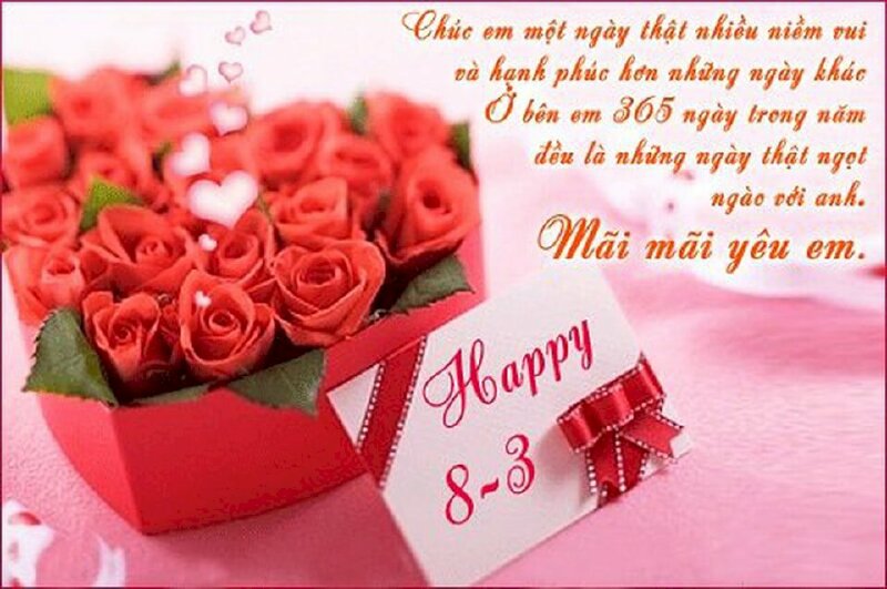 Hình ảnh chúc mừng 8/3 với lời chúc ngọt ngào dành tặng vợ