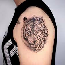 Hình xăm hổ đẹp ở bắp tay nghệ thuật