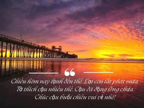 Hình ảnh lời chúc buổi chiều ý nghĩa