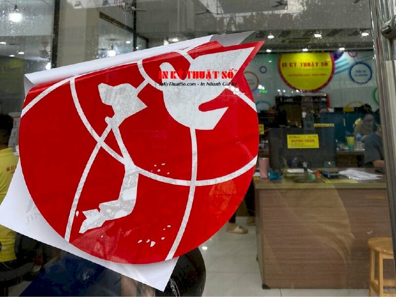 In Decal keo mặt in, decal ảnh logo cán keo mặt in dán kính - In Kỹ Thuật Số Since 2006 - Ảnh: 2