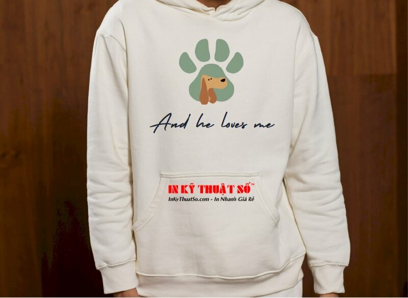 Áo hoodie in họa tiết chân cún - In Kỹ Thuật Số Since 2006 - Ảnh: 1